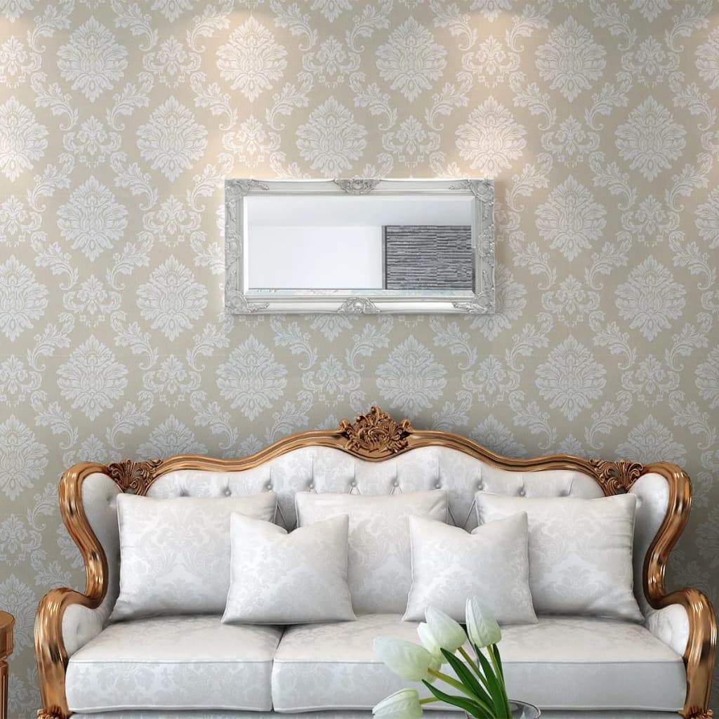 Vidaxl Wandspiegel Barock 100 x 50 cm Silber