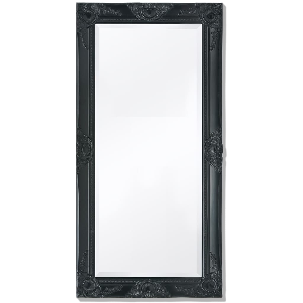 Vidaxl Wandspiegel Barock 100 x 50 cm schwarz