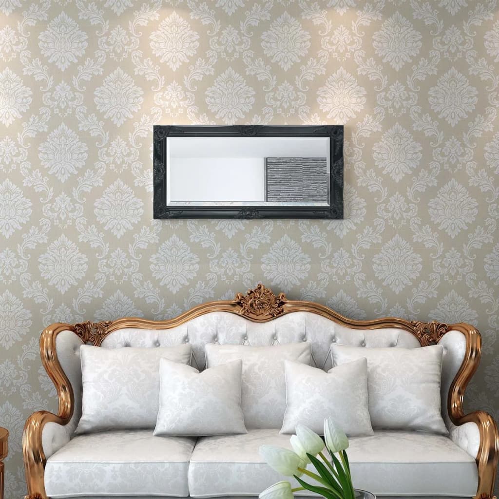 Vidaxl Wandspiegel Barock 100 x 50 cm schwarz