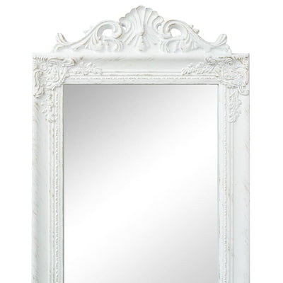 VIDAXL Mirror abgelöst Barockstil 160x40 cm Weiß