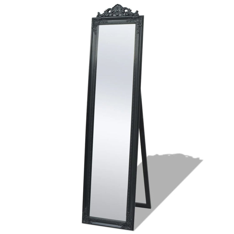 VIDAXL -Abstandsspiegel Barockstil 160x40 cm schwarz