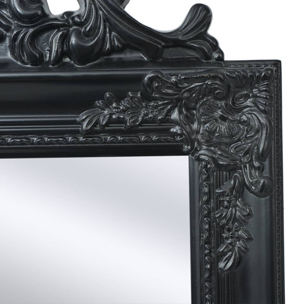 VIDAXL -Abstandsspiegel Barockstil 160x40 cm schwarz
