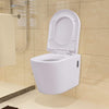 Vidaxl hängende Toilettenkeramik weiß