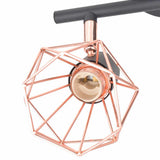 Vidaxl Deckenlampe mit 2 Scheinwerfern E14 Schwarz und Kupfer - afbeelding 3