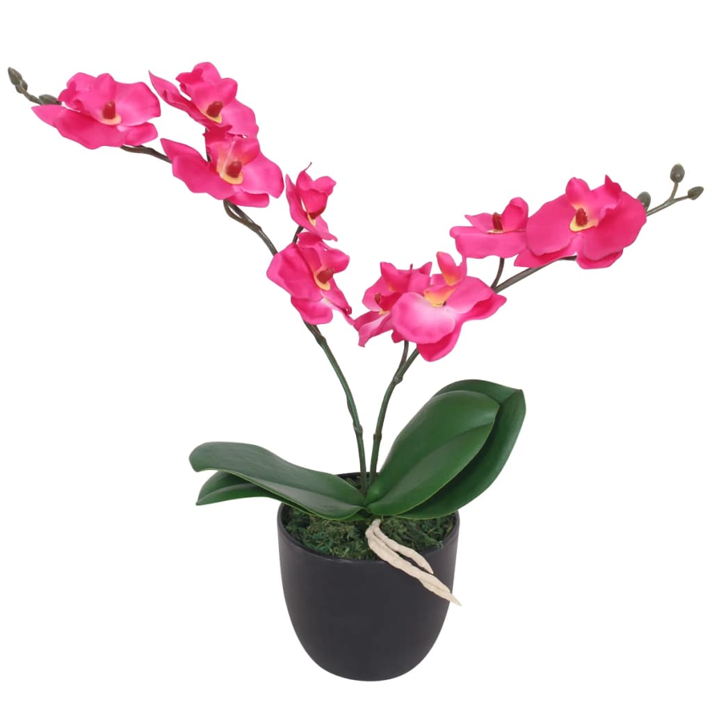 Vidaxl Künstliche Pflanzenorchidee mit Topf 30 cm Rot