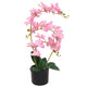 Vidaxl Künstliche Pflanzenorchidee mit Topf 65 cm Pink