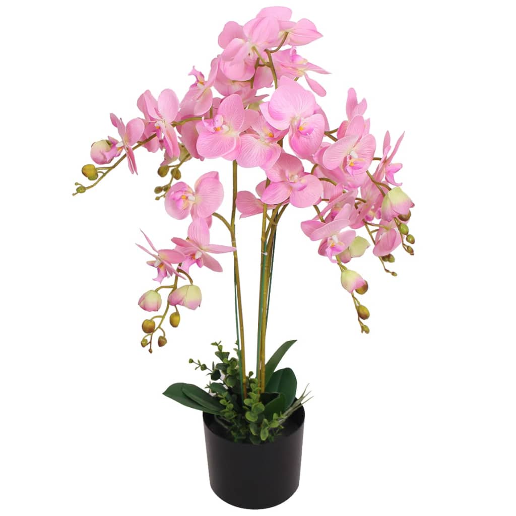 Vidaxl Künstliche Pflanzenorchidee mit Topf 75 cm Pink