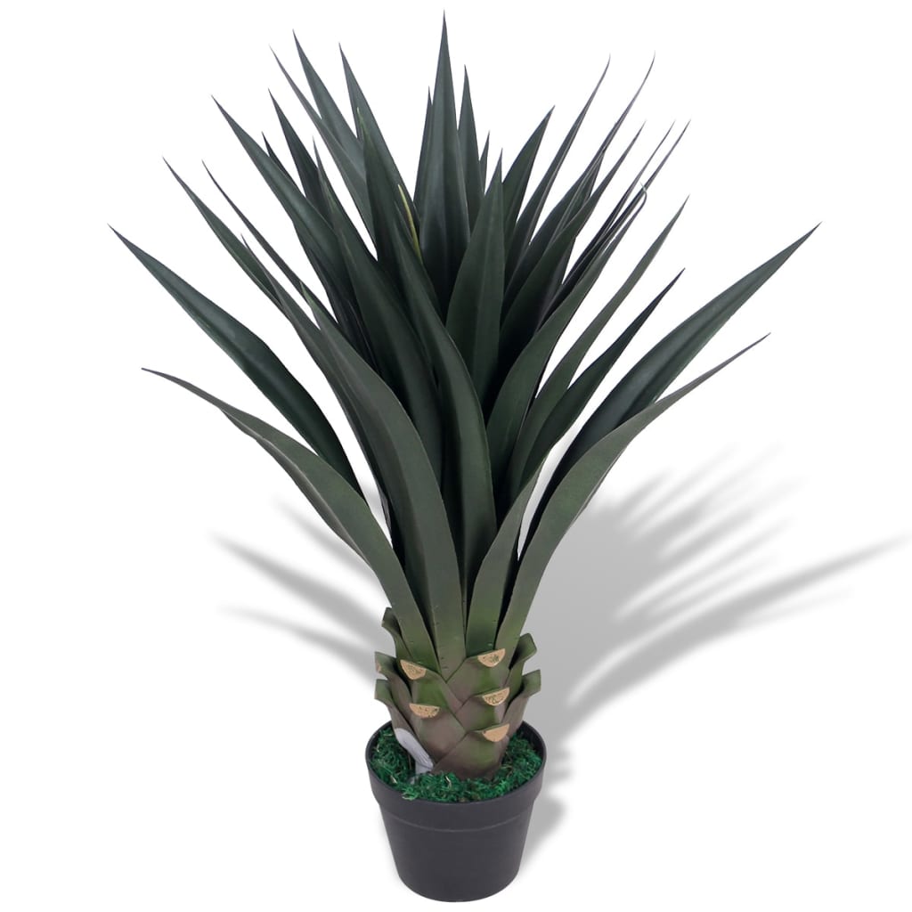 Vidaxl Art Yucca -Pflanze mit Topf 85 cm Grün