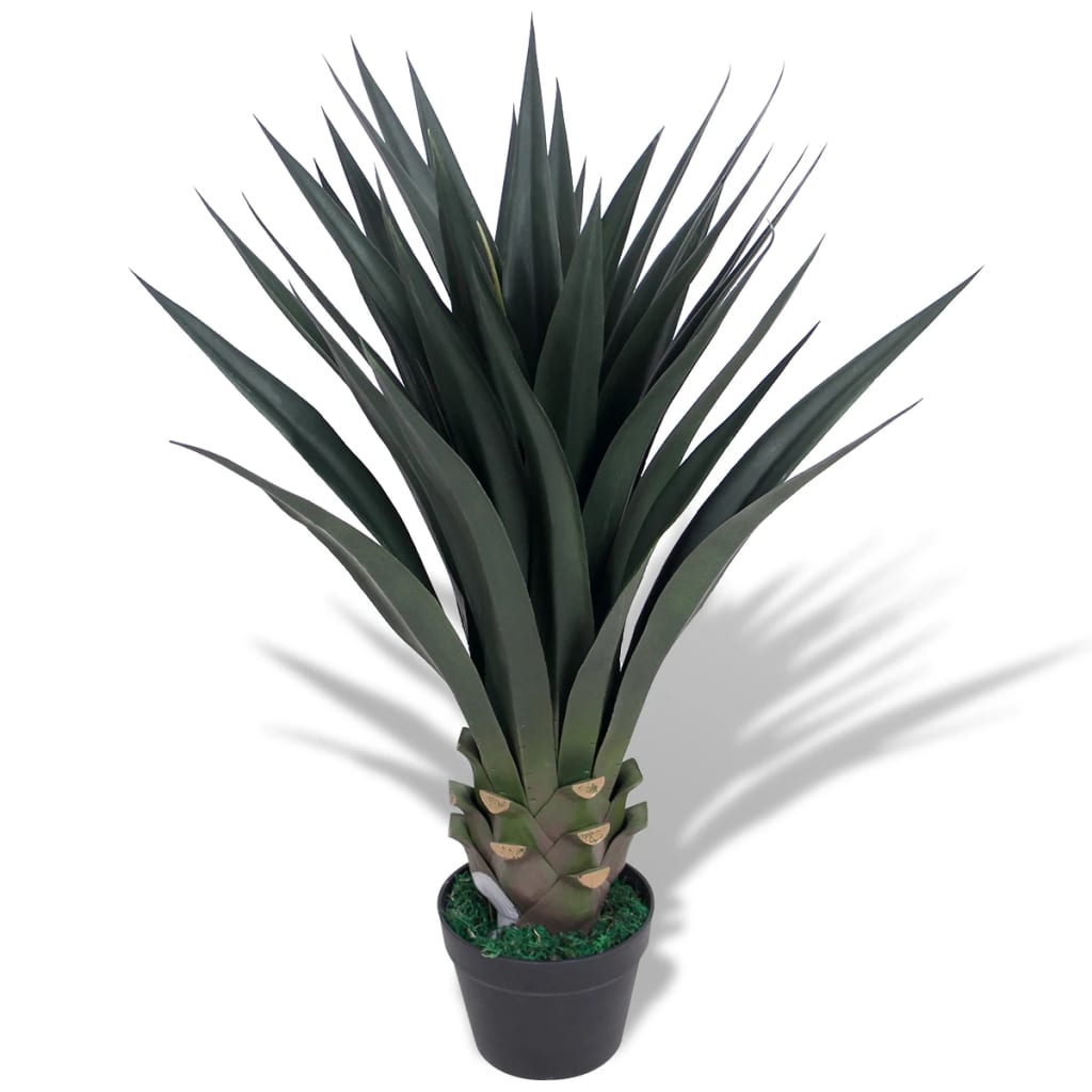Vidaxl Art Yucca -Pflanze mit Topf 85 cm Grün