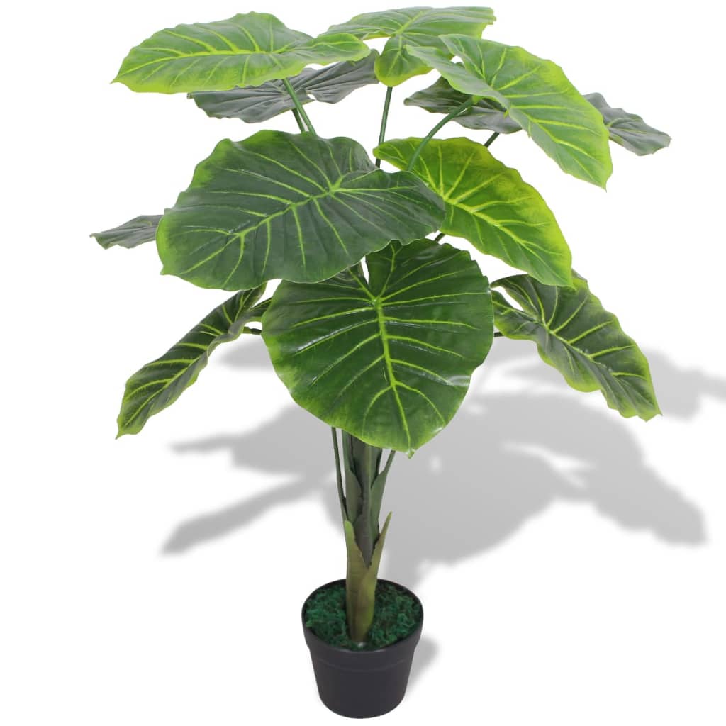 Vidaxl künstliche Pflanzen -Taro mit Topf 85 cm Grün