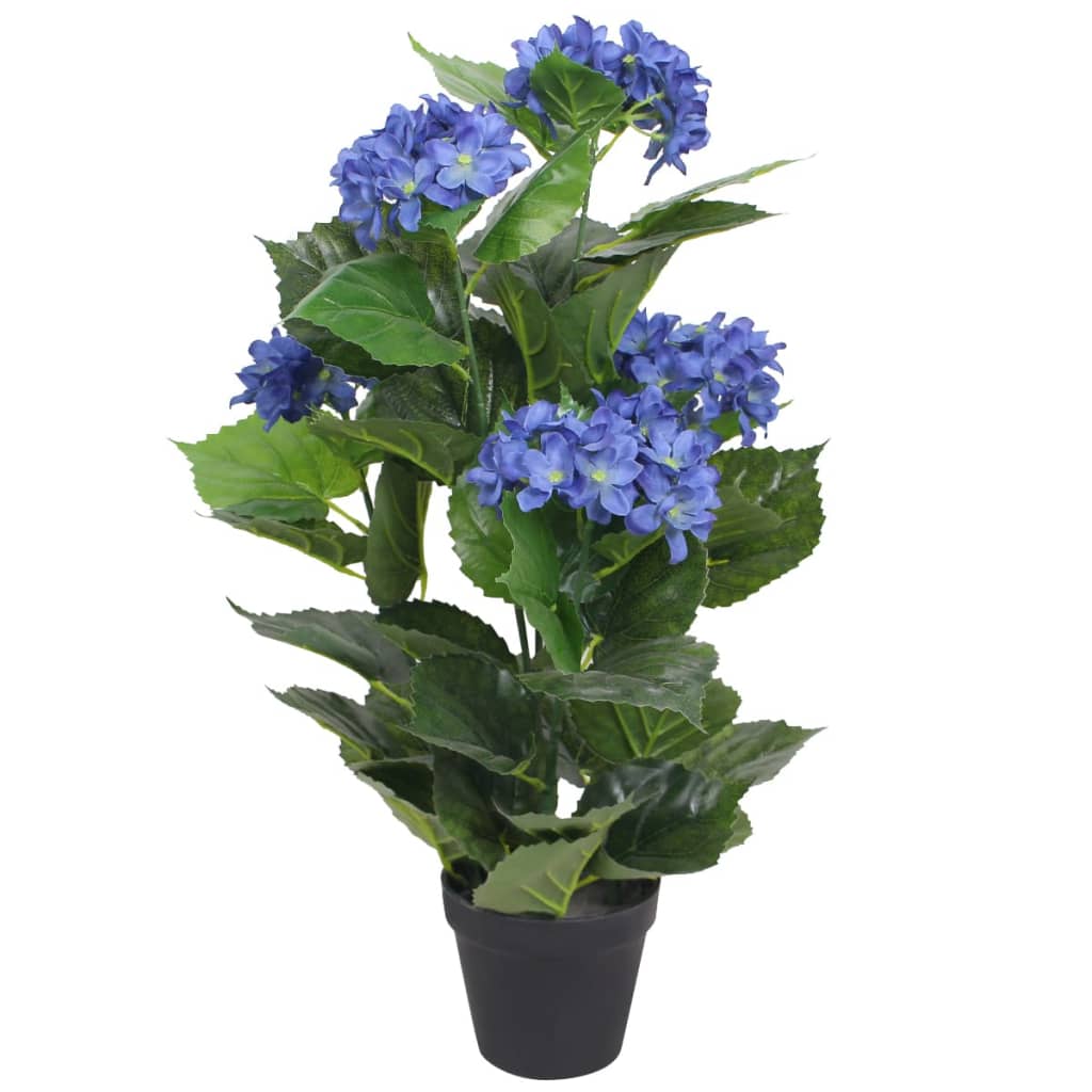 Vidaxl Art Hortensia Pflanze mit Topf 60 cm blau