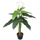 Vidaxl Art Calla Lelie Pflanze mit Topf 85 cm Weiß