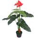 Vidaxl Art Anthuriumpflanze mit Topf 90 cm rot und gelb
