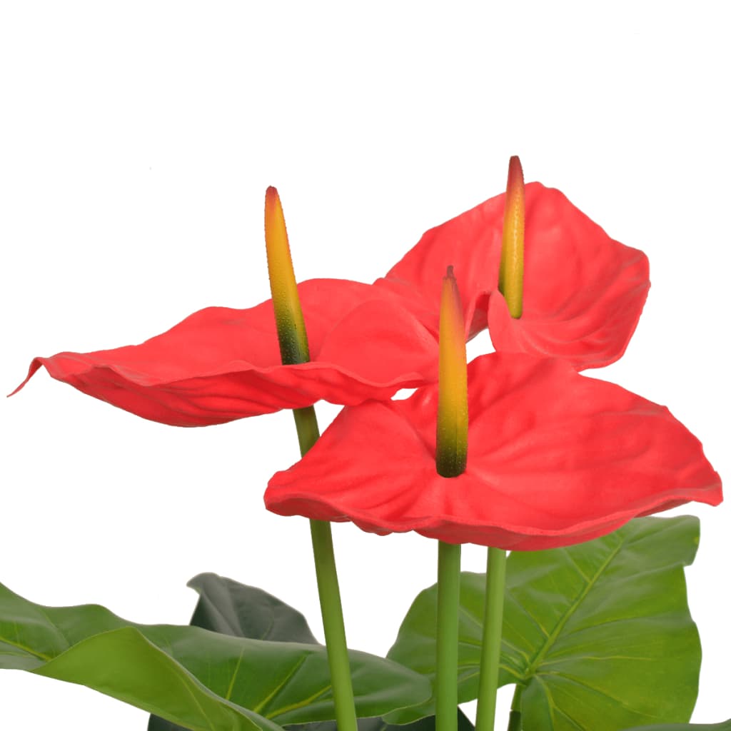 Vidaxl Art Anthuriumpflanze mit Topf 90 cm rot und gelb