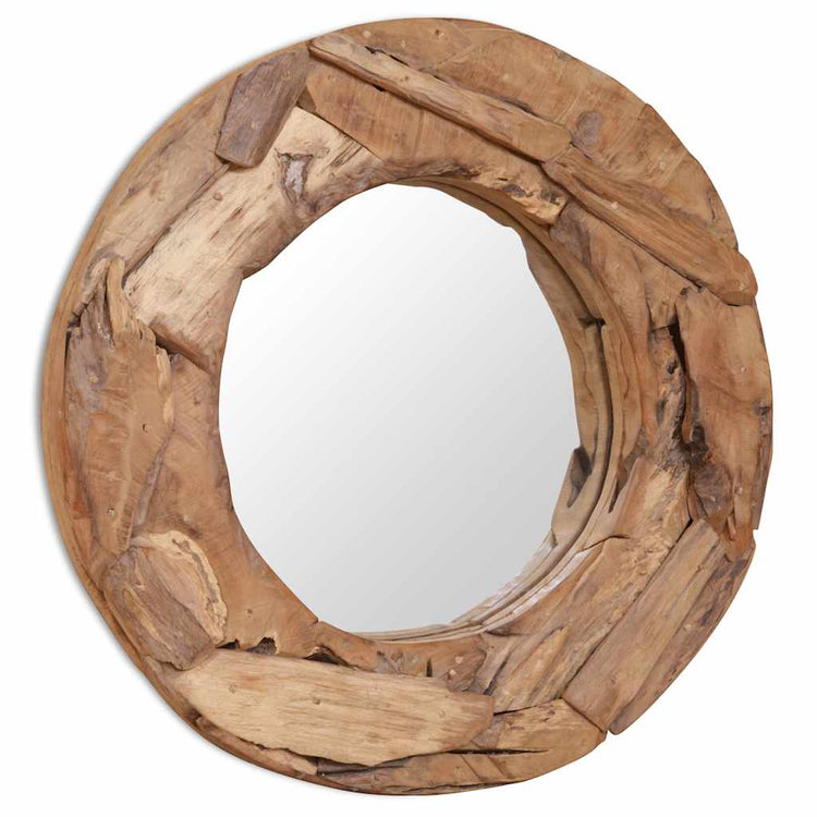 Vidaxl dekorativer Spiegel um 60 cm Teakholz Holz