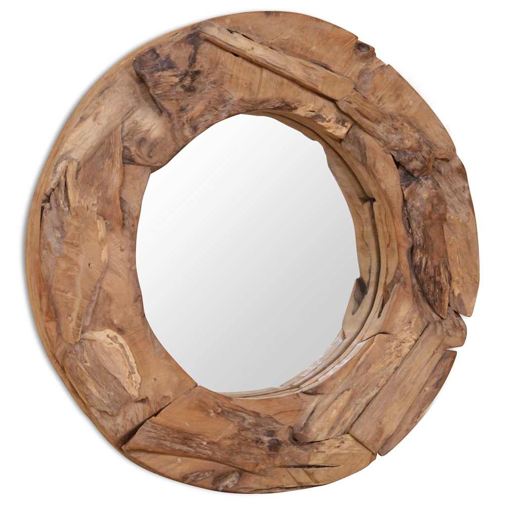 Vidaxl dekorativer Spiegel um 60 cm Teakholz Holz