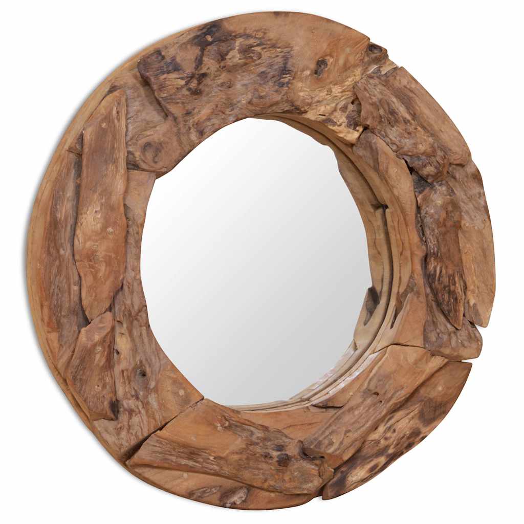 Vidaxl dekorativer Spiegel um 60 cm Teakholz Holz