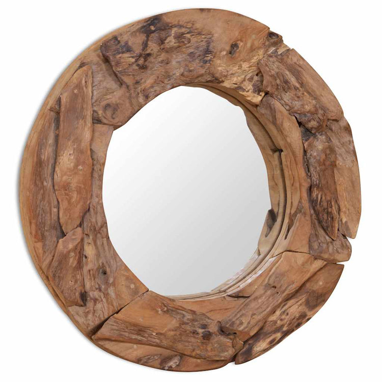 Vidaxl dekorativer Spiegel um 60 cm Teakholz Holz