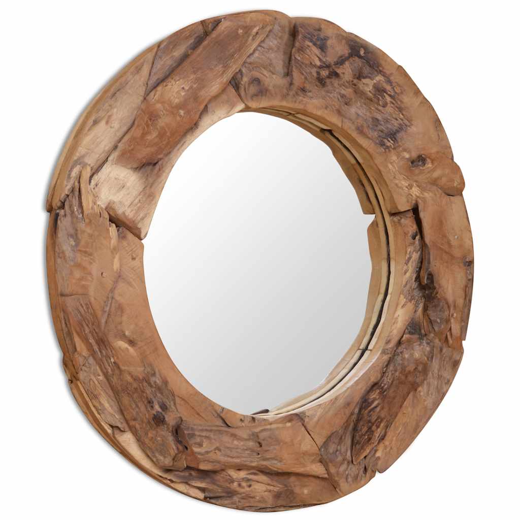 Vidaxl dekorativen Spiegel um 80 cm Teakholz Holz