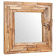 VIDAXL Dekorative Mirror Quadrat 60x60 cm Teakholzholz