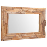 VIDAXL Dekorative Spiegel rechteckig 90 x 60 cm Teakholzholz - afbeelding 3