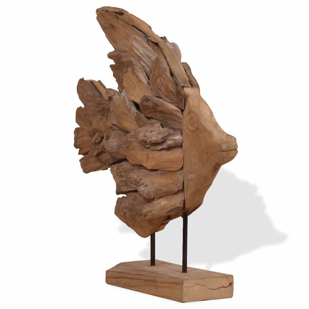 Vidaxx Fischstatue 40x12x57 cm Teakholz