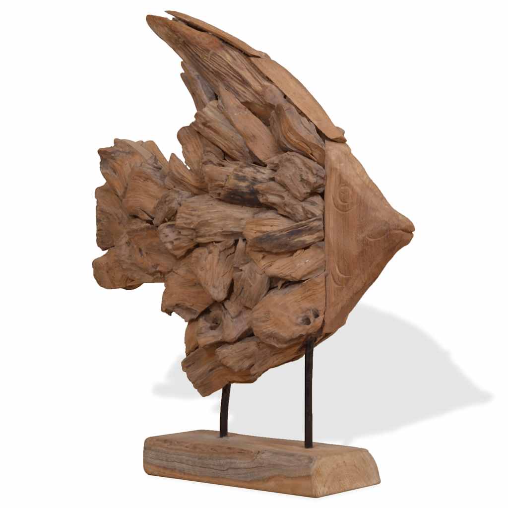 Vidaxx Fischstatue 40x12x57 cm Teakholz