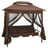 Vidaxl Swing Bench mit Arbor Cabrio Coffee Colored