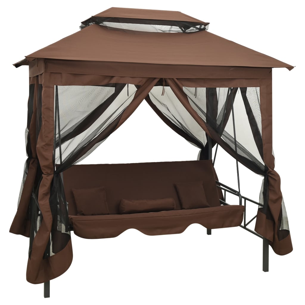 Vidaxl Swing Bench mit Arbor Cabrio Coffee Colored