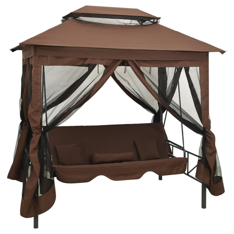Vidaxl Swing Bench mit Arbor Cabrio Coffee Colored