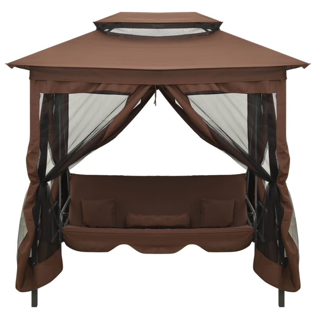 Vidaxl Swing Bench mit Arbor Cabrio Coffee Colored