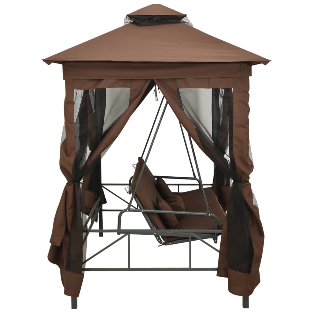 Vidaxl Swing Bench mit Arbor Cabrio Coffee Colored