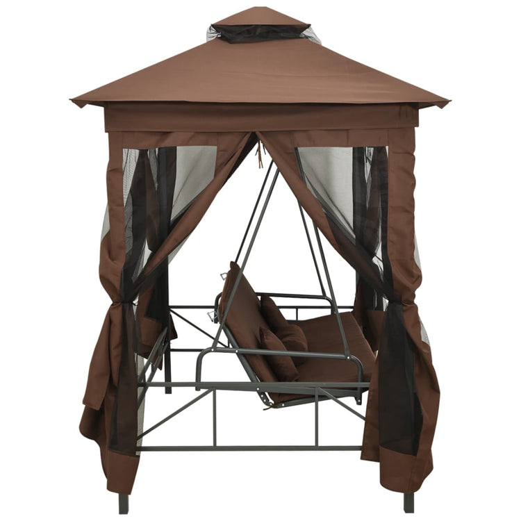 Vidaxl Swing Bench mit Arbor Cabrio Coffee Colored