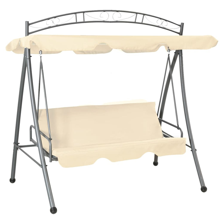 Vidaxl Swing Bench für Buiten mit Luifel Cabrio -Sand weiß