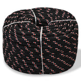 VIDAXL -Kofferchen -Seil 10 mm 50 m Polypropylenschwarz - afbeelding 1
