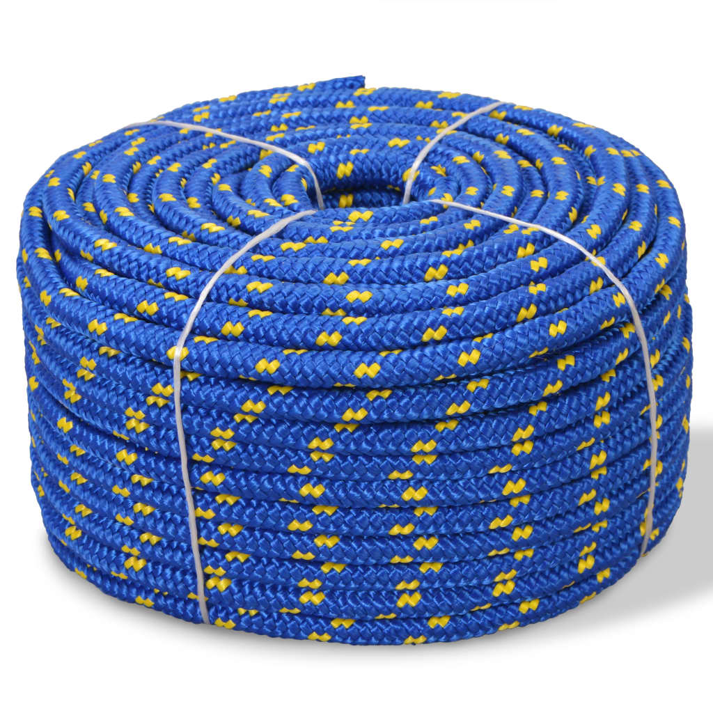 VIDAXL -Sturzseil 8 mm 100 m Polypropylenblau