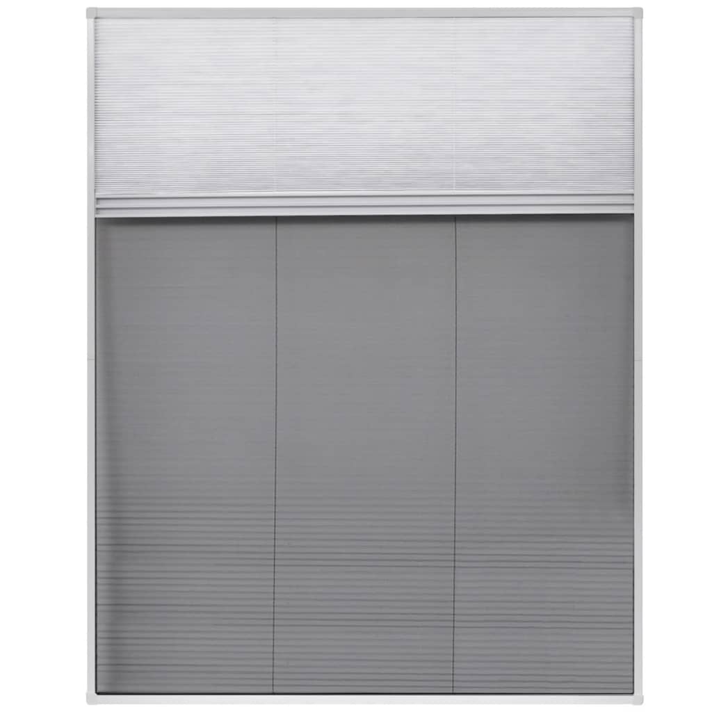 Vidaxl Raamhor Plissé mit Unterschlagung 80x100 cm Aluminium