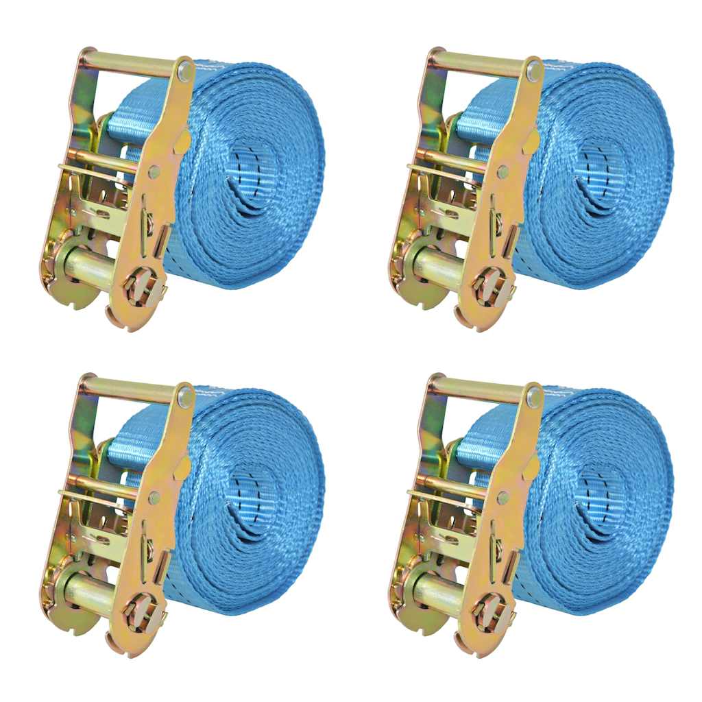 VIDAXL -Spannwaren 2 Tonnen 6mx38mm Blau 4 PCs