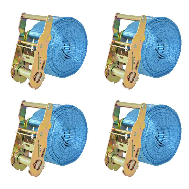 VIDAXL -Spannwaren 2 Tonnen 6mx38mm Blau 4 PCs