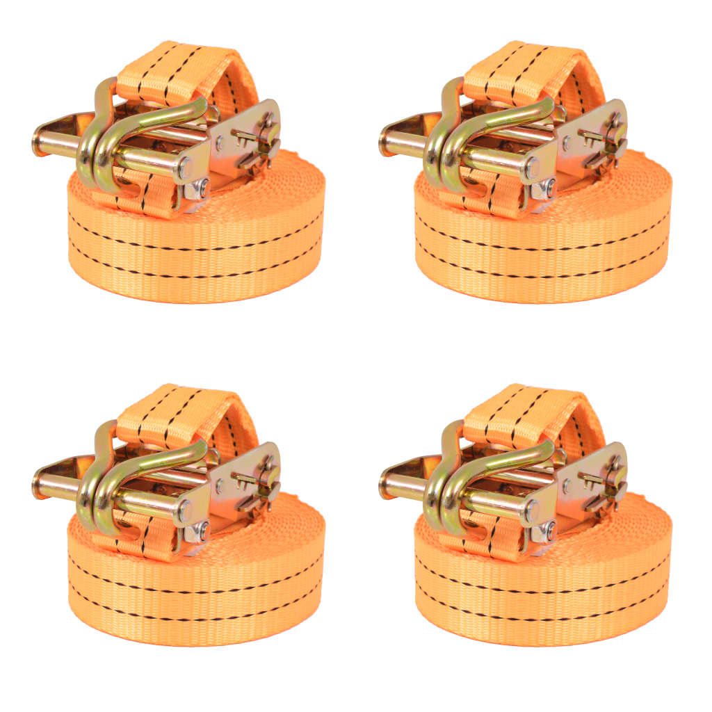 VIDAXL -Spannweite 1 Tonnen 6mx38mm Orange 4 Stcs