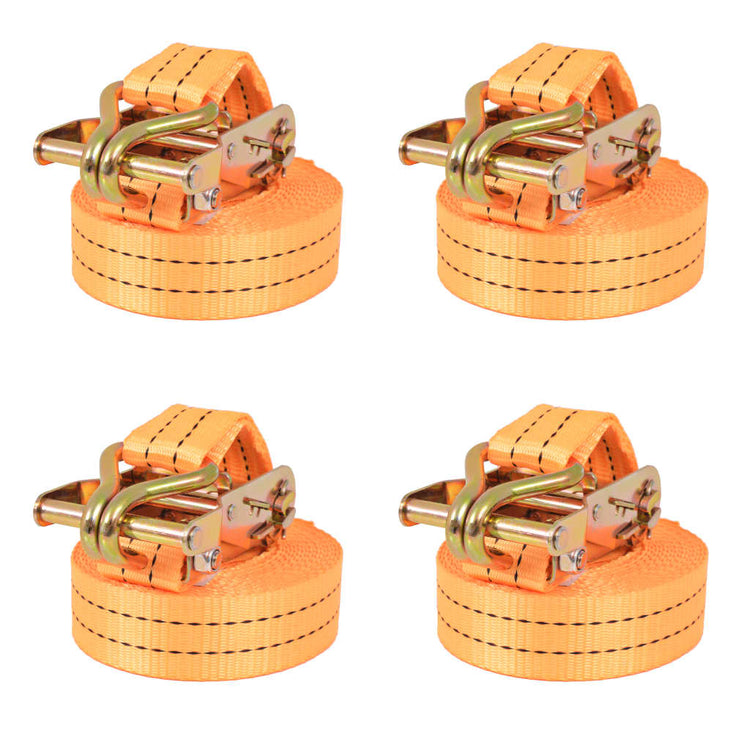 VIDAXL -Spannweite 1 Tonnen 6mx38mm Orange 4 Stcs