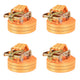 VIDAXL -Spannweite 1 Tonnen 6mx38mm Orange 4 Stcs
