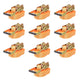 VIDAXL -Spannwaren Reifen 2 Tonnen 8mx50 mm Orange 10 Stcs