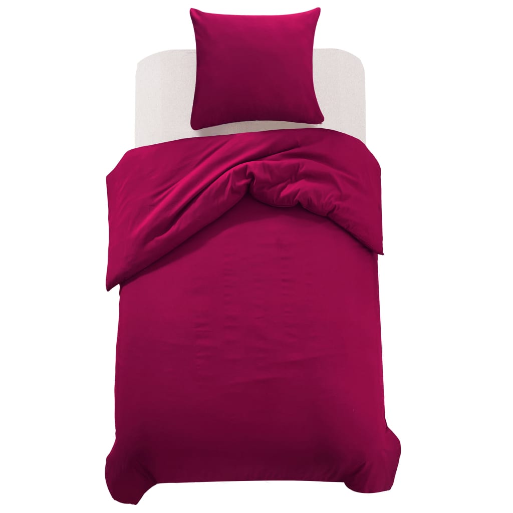 Vidaxx Bettbezug-Set 155x220 80x80 cm Burgunderrot