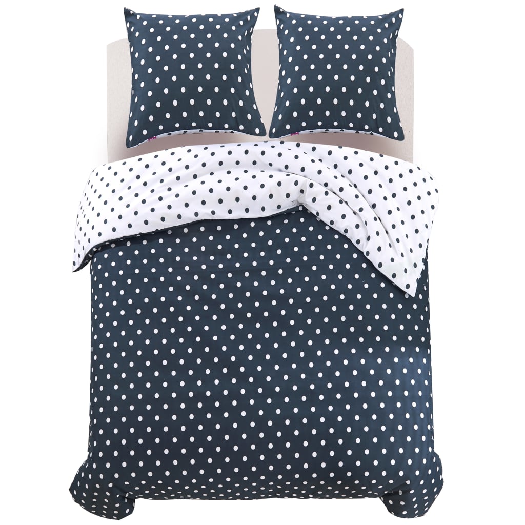 Vidaxl Duvet Overlay Set Punkte 240x220 80x80 cm