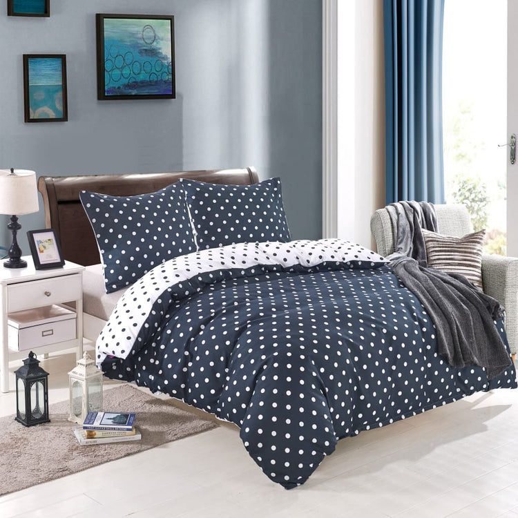 Vidaxl Duvet Overlay Set Punkte 240x220 80x80 cm