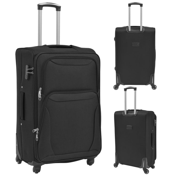 Vidaxl Trolleyset Black 3-Stück