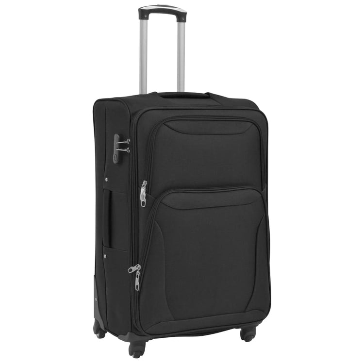 Vidaxl Trolleyset Black 3-Stück