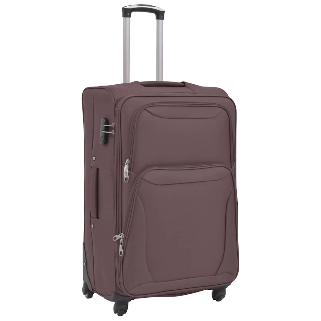 Vidaxl-Trolleyset Kaffee braun 3-teilig