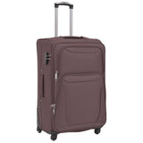 Vidaxl-Trolleyset Kaffee braun 3-teilig - afbeelding 3